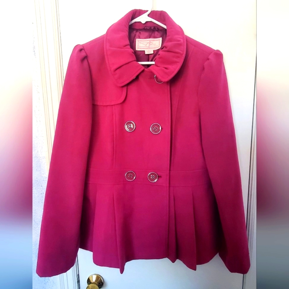Rich Raspberry Peacoat by Pink Envelope XL